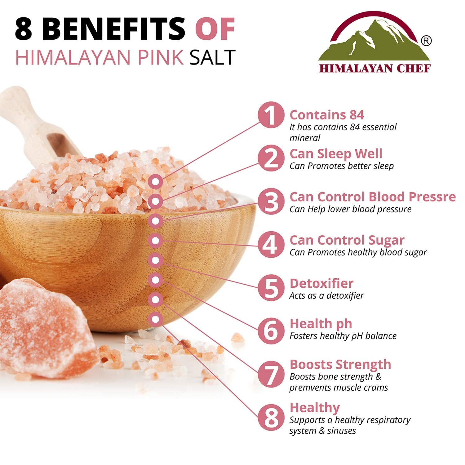 Himlayan Pink Salt, Fine Grain - 6 Lbs (6X1 Pound Bag)