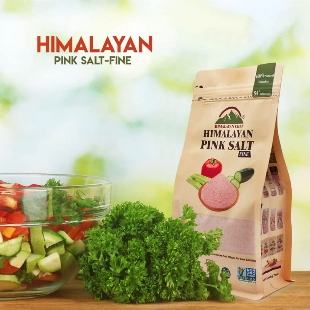 Himlayan Pink Salt, Fine Grain - 6 Lbs (6X1 Pound Bag)
