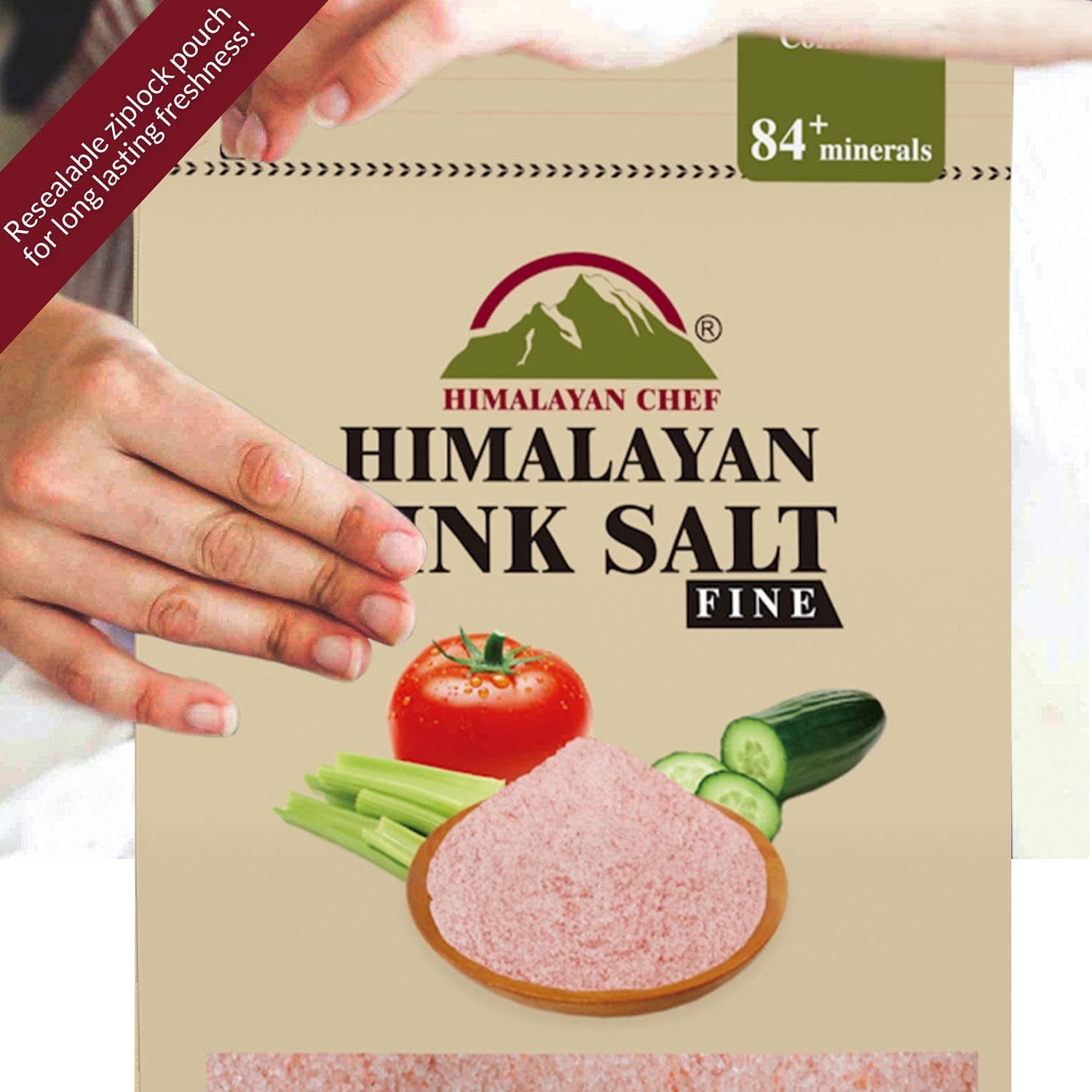 Himlayan Pink Salt, Fine Grain - 6 Lbs (6X1 Pound Bag)