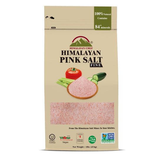 Himlayan Pink Salt, Fine Grain - 6 Lbs (6X1 Pound Bag)