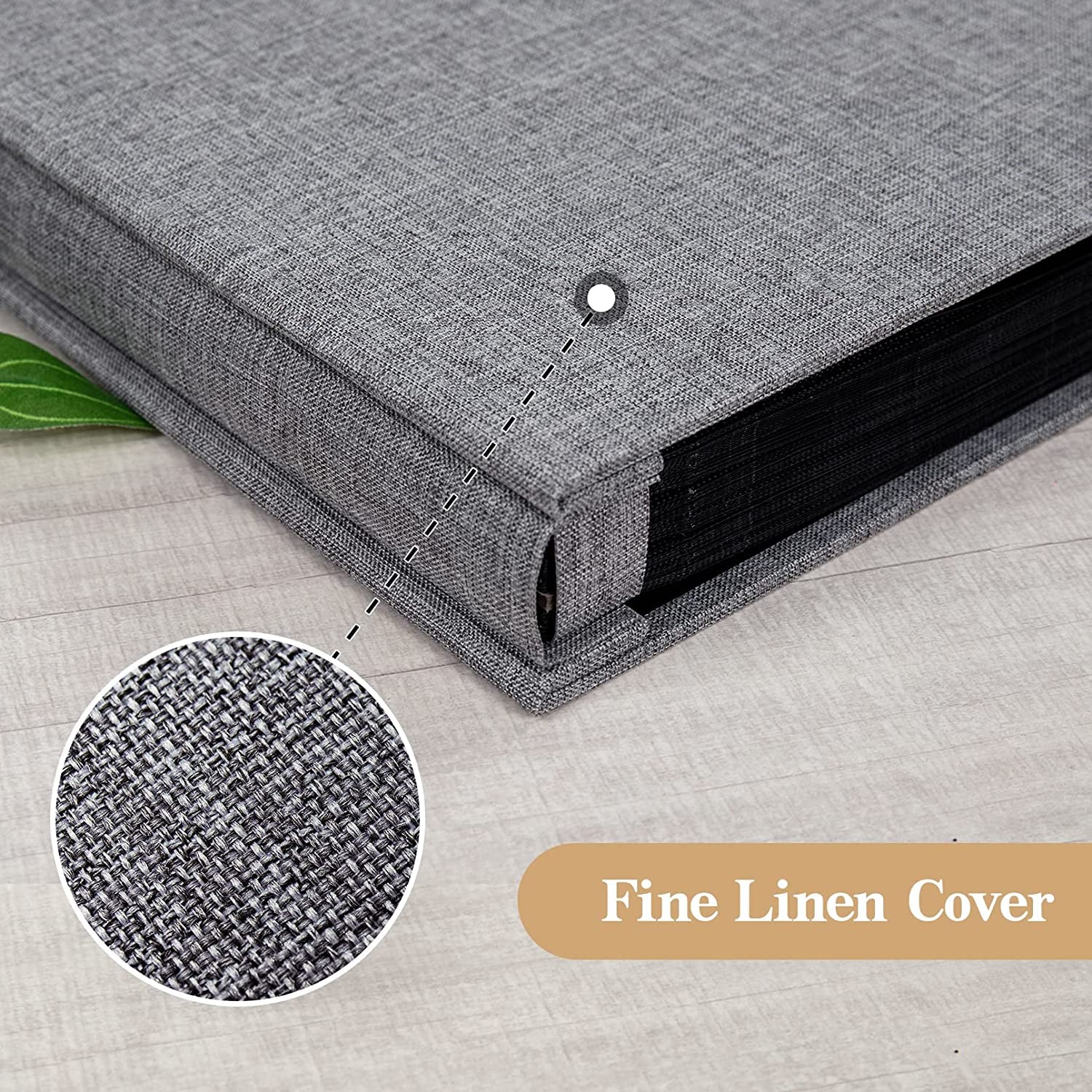 Linen Hardcover Photo Album 4X6 1000 Photos Large Capacity for Family Wedding Anniversary Baby Vacation (Gray, 1000 Pockets)