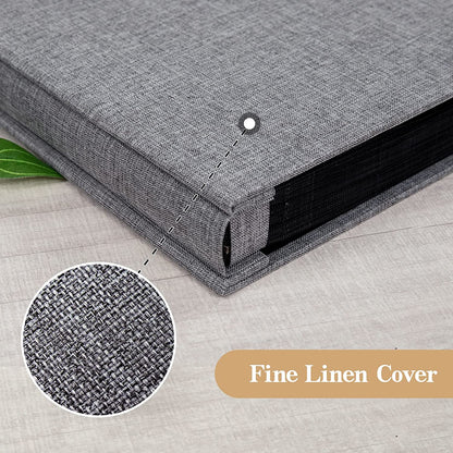 Linen Hardcover Photo Album 4X6 1000 Photos Large Capacity for Family Wedding Anniversary Baby Vacation (Gray, 1000 Pockets)